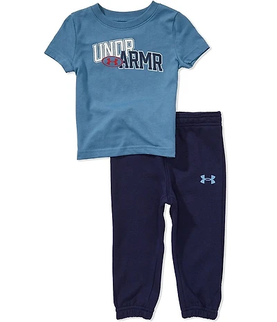 Under Armour Baby Boys Short Sleeves Logo T-Shirt & Matching Jogger Pants Set