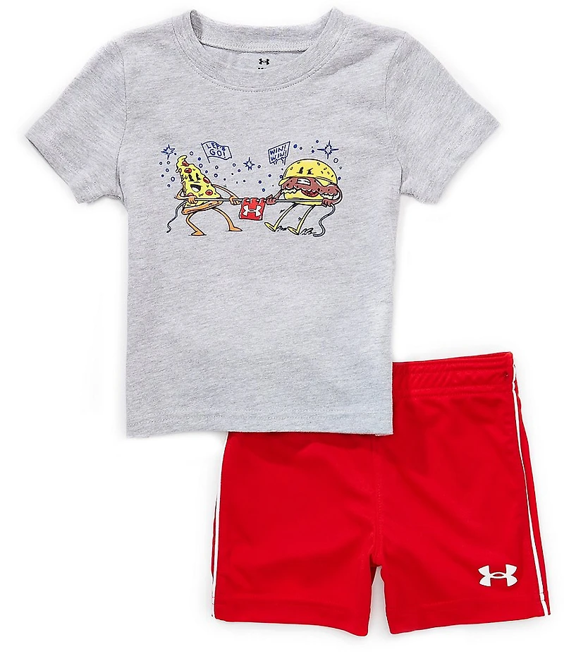 Under Armour Baby Boys Short Sleeves Tug Of War Tee & Shorts 2-Piece Set