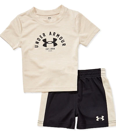 Under Armour Baby Boys Short Sleeves Twist Bar Down Tee & Shorts 2-Piece Set