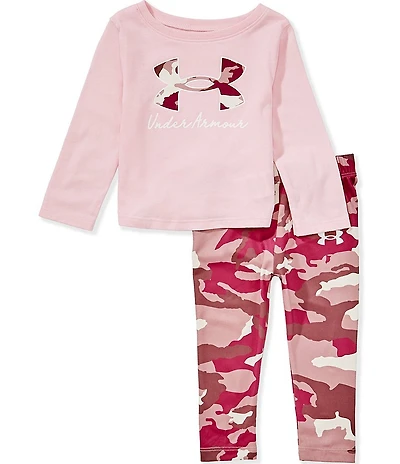 Under Armour Baby Girls Long Sleeve Camo Logo Top & Pants Set
