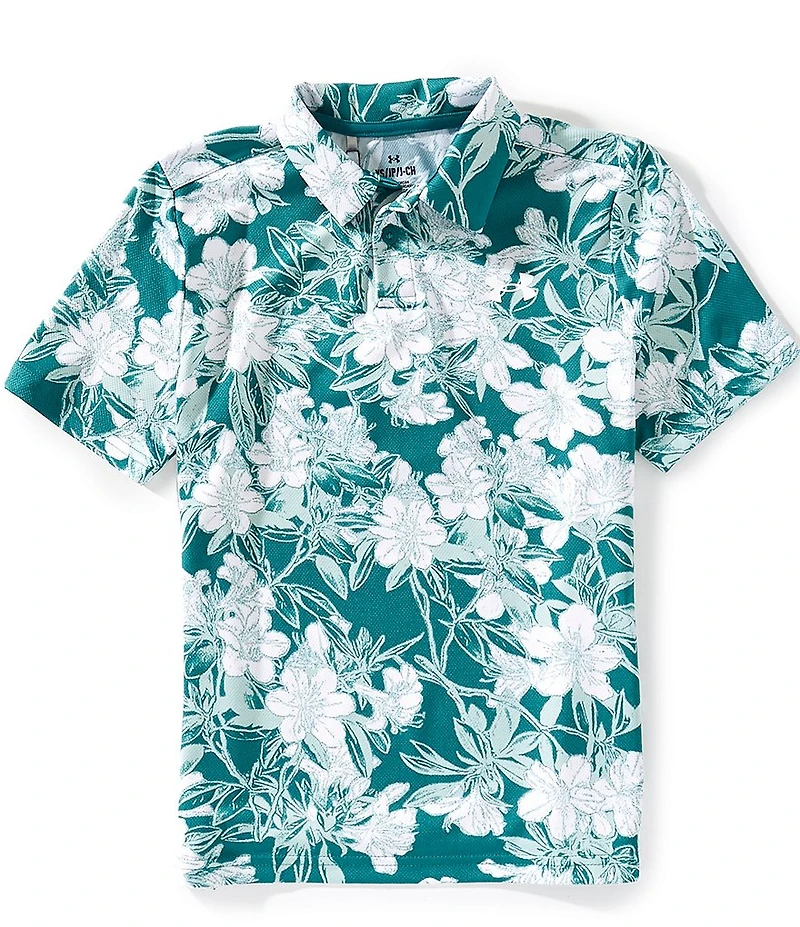 Under Armour Big Boys All-Over Floral Print Golf Polo