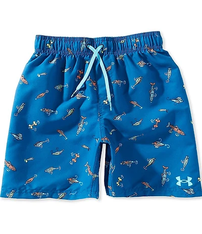 Under Armour Big Boys Ditsy Lure Printed Volley Swim Trunks