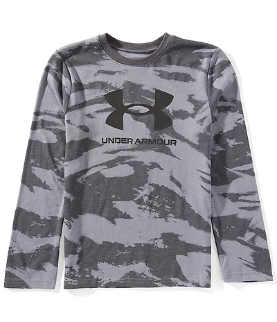 Under Armour Big Boys Long Sleeve Brushed Camo T-Shirt