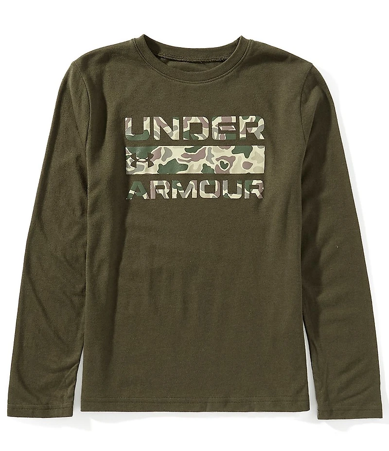 Under Armour Big Boys Long Sleeve Stacked Logo T-Shirt