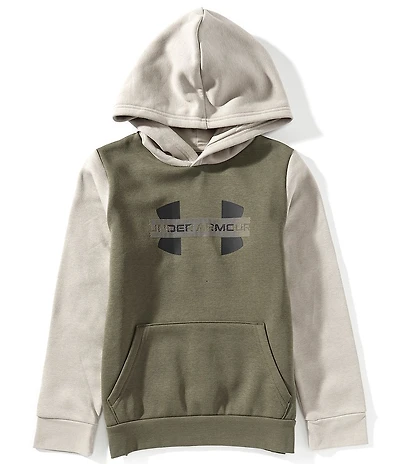 Under Armour Big Boys Rival Fleece Colorblock Graphic Hoodie
