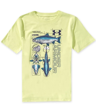 Under Armour Big Boys Schematic Trout Graphic T-Shirt