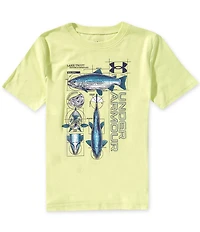 Under Armour Big Boys Schematic Trout Graphic T-Shirt