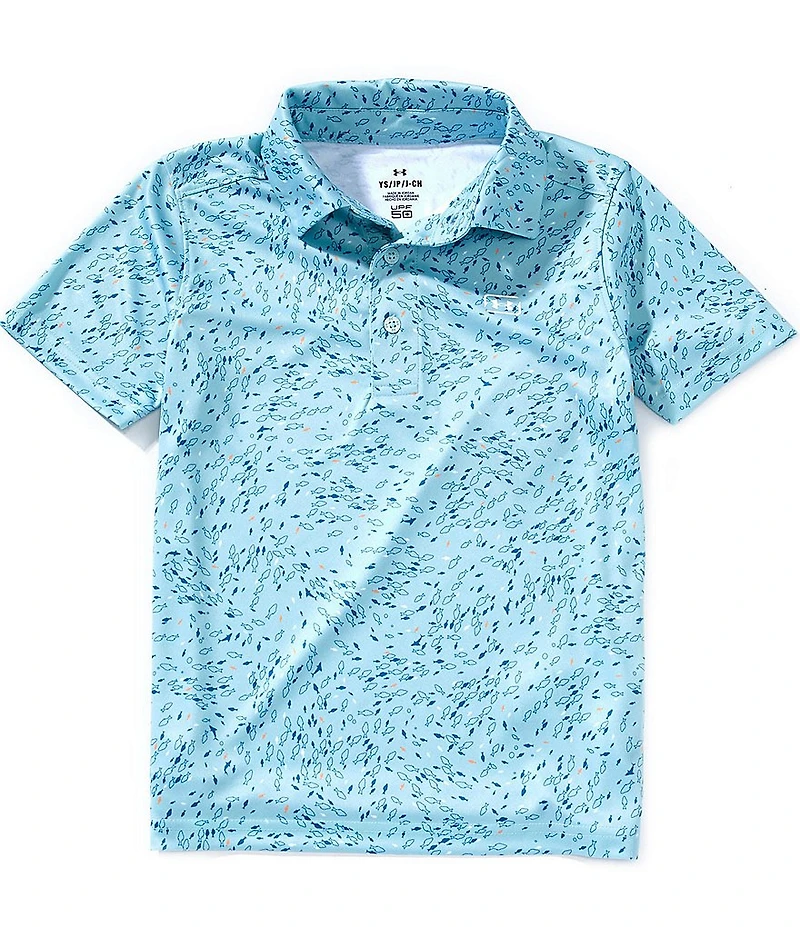 Under Armour Big Boys Short-Sleeve Fish-Printed Polo Shirt