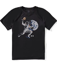 Under Armour Big Boys Short-Sleeve Space Basketball Graphic T-Shirt