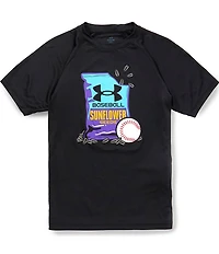Under Armour Big Boys Short-Sleeve Tech Sunflower Seed Baseball T-Shirt