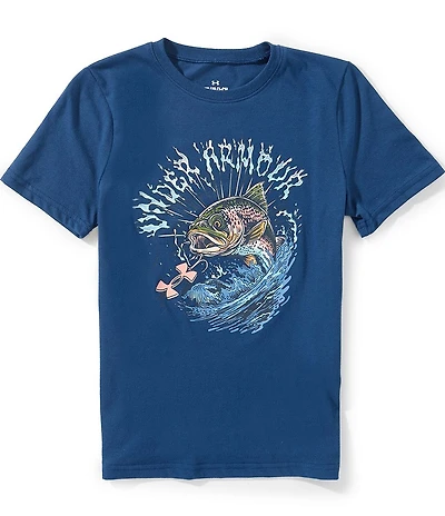 Under Armour Big Boys Short Sleeve Trout Jump Graphic T-Shirt
