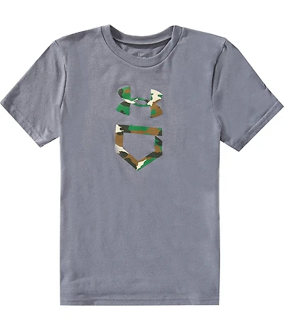 Under Armour Big Boys Short Sleeves Baseball Camo Plate T-Shirt