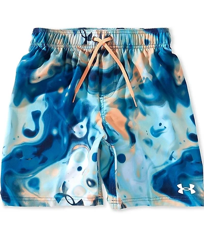Under Armour Big Boys Two-In-One Mixed-Printed Volley Swim Trunks