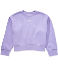Under Armour Big Girls Long Sleeve Crew Neck Rival Fleece Oversized Pullover