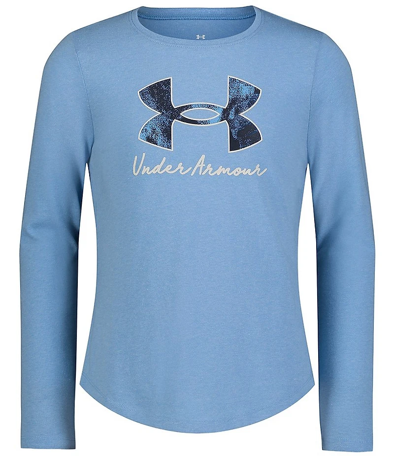 Under Armour Big Girls Long Sleeve Shades Graphic Logo T-Shirt