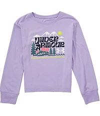 Under Armour Big Girls Long Sleeve Flower Mountain T-Shirt