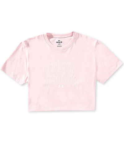 Under Armour Big Girls Short-Sleeve Boxy Cropped T-Shirt