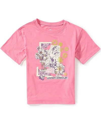Under Armour Big Girls Short-Sleeve Fox Collage T-Shirt