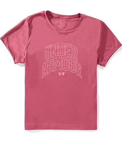 Under Armour Big Girls Tech Varsity Graphic Short Sleeve Cropped T-Shirt