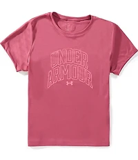 Under Armour Big Girls Tech Varsity Graphic Short Sleeve Cropped T-Shirt