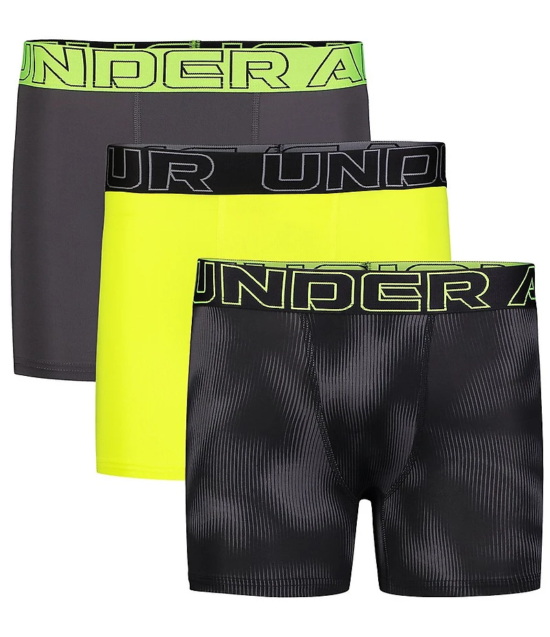 Under Armour Big Boys Performance Tech Boxer Brief Print 3-Pack