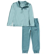 Under Armour Little Boys 1/4-Zip Tech Shirt & Joggers Set