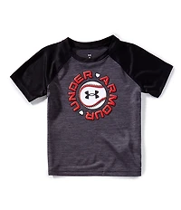 Under Armour Little Boys Short Raglan Sleeve Tech Baseball Graphic T-Shirt