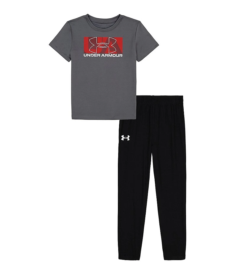 Under Armour Little Boys Short Sleeve UA Tech T-Shirt & Jogger 2-Piece Set