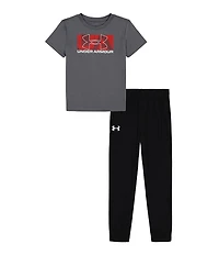 Under Armour Little Boys Short Sleeve UA Tech T-Shirt & Jogger 2-Piece Set