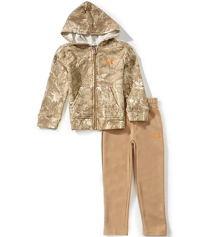 Under Armour Little Boys Allover Print Camo Zip Hoodie & Jogger Pants Set