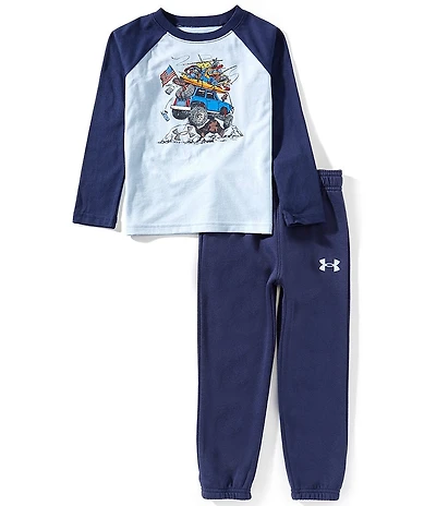 Under Armour Little Boys Long Sleeve Rock Crawler T-Shirt & Joggers 2-Piece Set