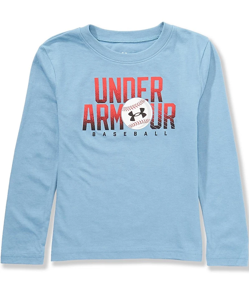 Under Armour Little Boys Long Sleeve Core Baseball T-Shirt