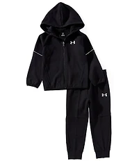 Under Armour Little Boys Long Sleeve Double Zip Hoodie & Jogger Pants 2-Piece Set