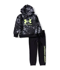 Under Armour Little Boys Long Sleeve Graphic Hoodie & AOP Jogger Pants 2-Piece Set