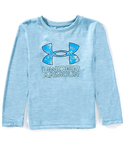 Under Armour Little Boys Long Sleeve UA Core Logo Twist Tech T-Shirt