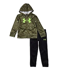 Under Armour Little Boys Long Sleeves Camo Printed Zip-Up Hoodie & Jogger Set