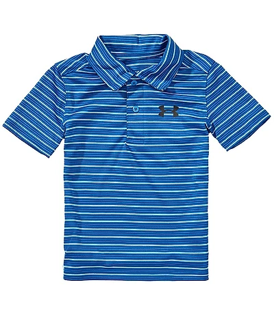 Under Armour Little Boys Match Play Short Sleeve Striped Polo Shirt