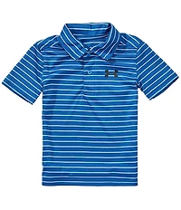 Under Armour Little Boys Match Play Short Sleeve Striped Polo Shirt