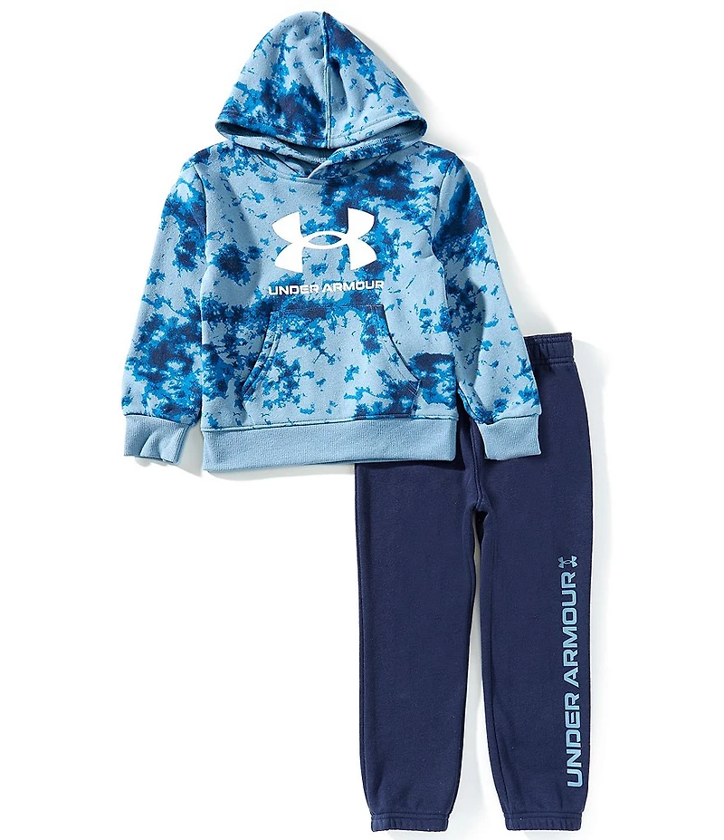 Under Armour Little Boys Rival Printed Fleece Hoodie & Joggers Set