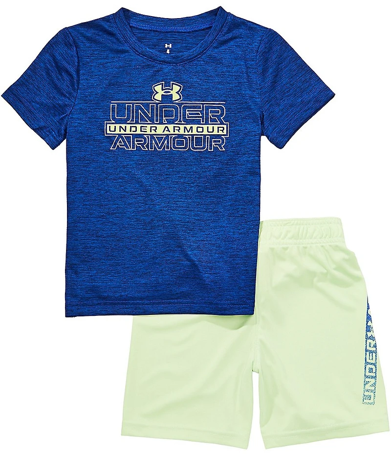 Under Armour Little Boys Short Sleeve Bar Between T-Shirt & Shorts 2-Piece Set