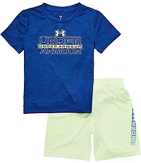 Under Armour Little Boys Short Sleeve Bar Between T-Shirt & Shorts 2-Piece Set