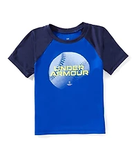 Under Armour Little Boys Short Sleeve Baseball Tech Raglan T-Shirt