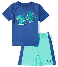Under Armour Little Boys Short Sleeve Tech Moves Tee & Foil Short Set