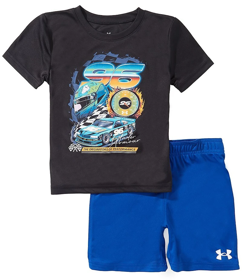 Under Armour Little Boys Short Sleeve Tech Race Car Tee & Short Set