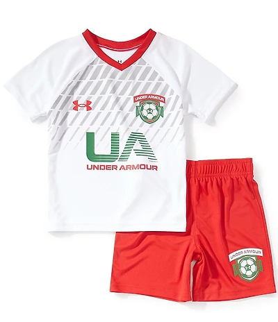 Under Armour Little Boys Short Sleeve Tech Soccer Tee & Shorts 2-Piece Set