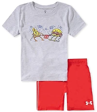 Under Armour Little Boys Short Sleeve Tug Of War Tee & Short Set