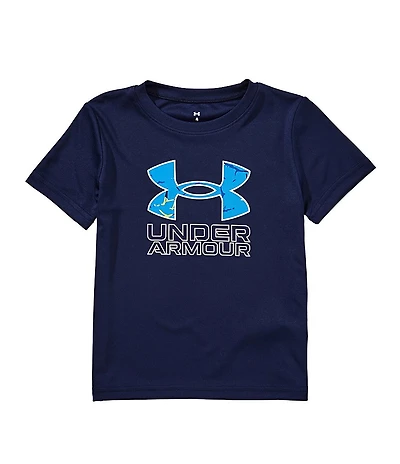 Under Armour Little Boys Short Sleeves Core Logo Fill Tech T-Shirt