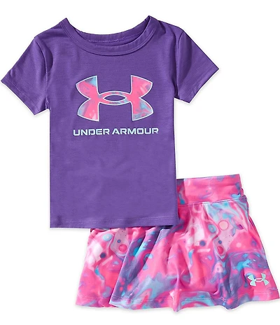 Under Armour Little Girls Club Short Sleeve T-Shirt & Skort Set