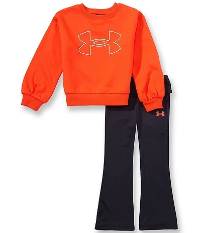 Under Armour Little Girls Long Sleeve Rival Fleece Logo Pullover & Leggings Set