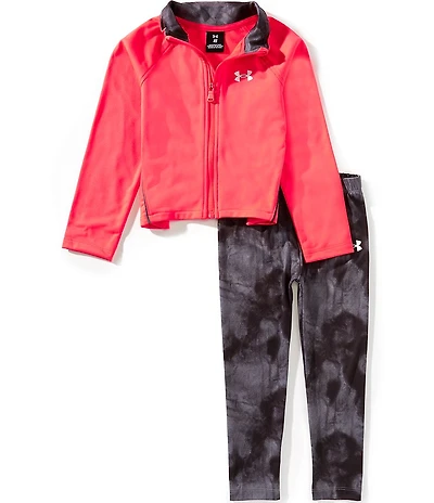 Under Armour Little Girls Long Sleeve Rival Flutter Track Jacket & Pants Set